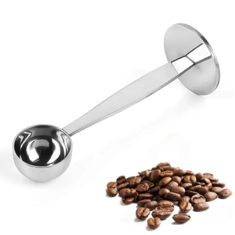 New Product Ideas 2023 Coffee Tools Stainless Steel Coffee Spoon & Tamper 2-in-1 Measuring Tamping Scoop