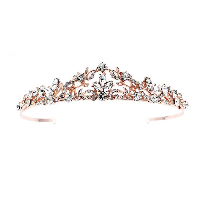 Elegant Bride Wedding Princess Headband Diamond Crown Party Birthday Fashion Hair Jewelry Accessories for Women