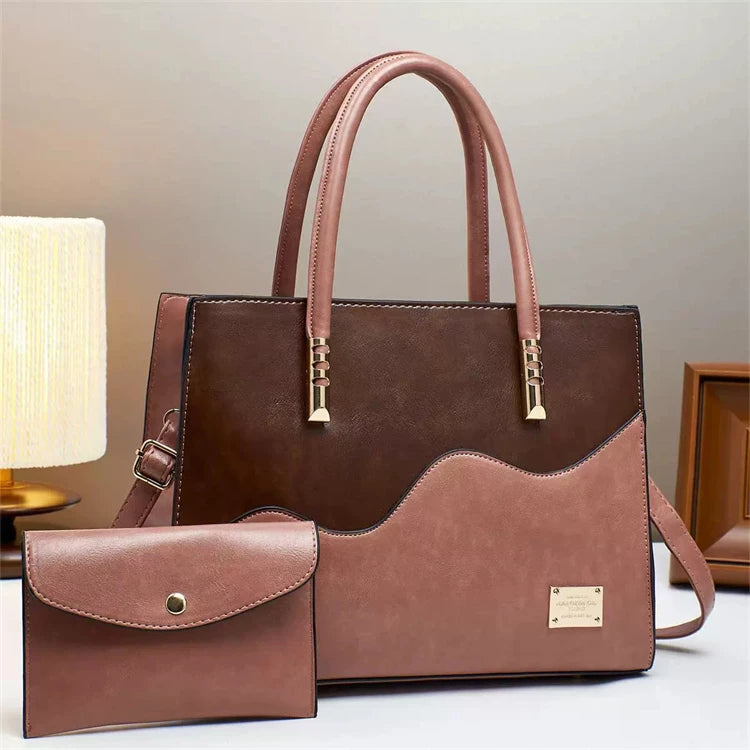 Wholesale Trends Pink Popular Designer Pu Leather Shoulder Fashion Lady Tote Handbag