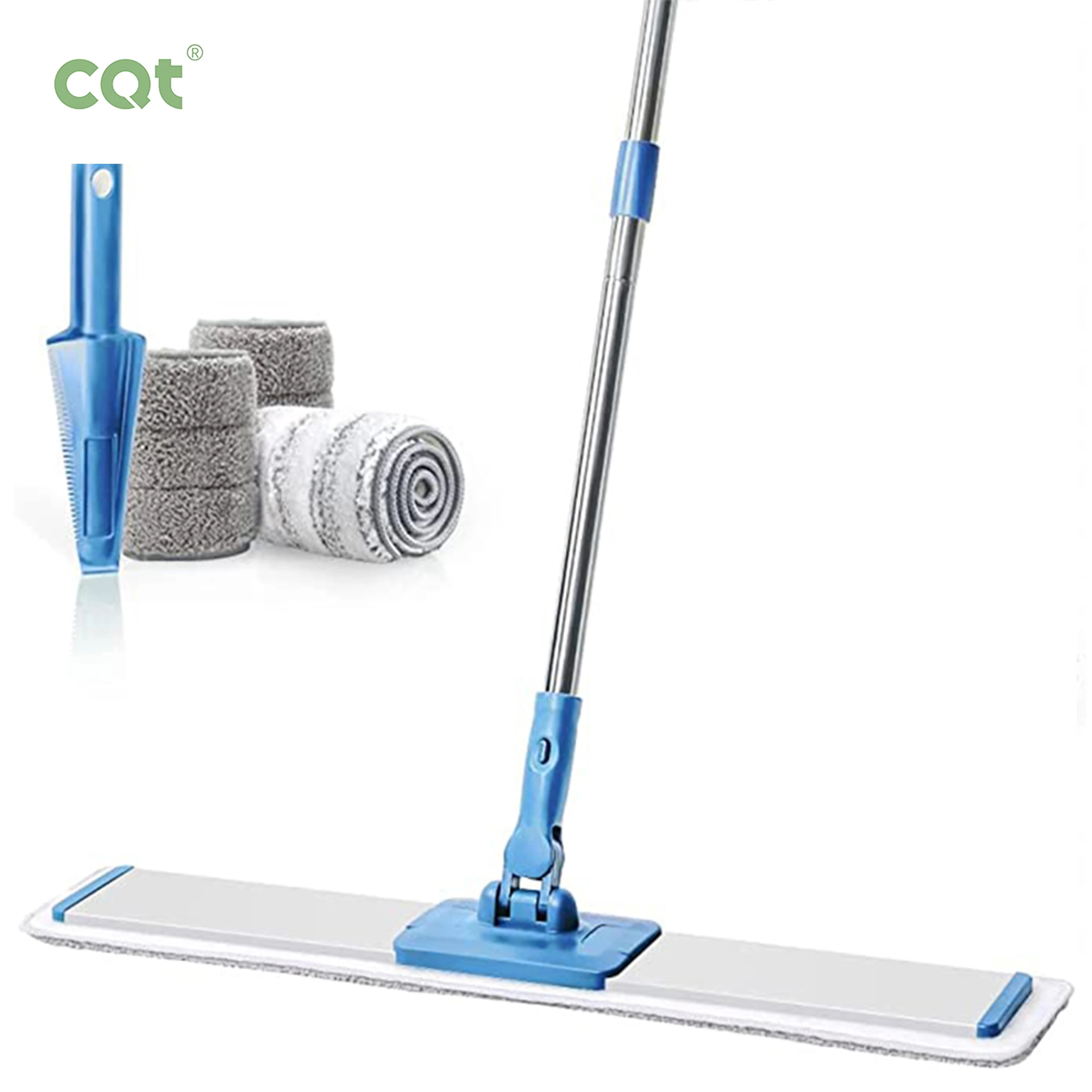Swivel Handle Microfiber Mop 360 Flat Squeeze Floor Cleaning Mop with Durable Cloth