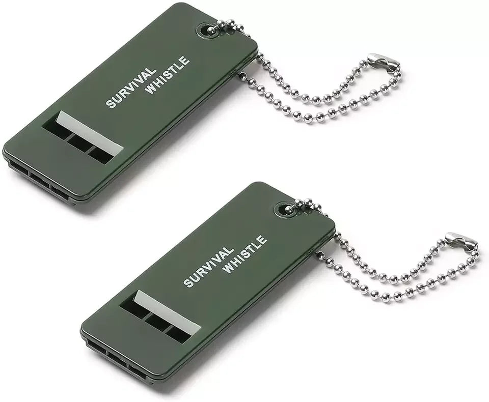 Emergency Survival Whistle Flat Whistle with Keychain
