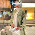 2023 Modest Modest Abaya Women 2 Pieces Set Gown Muslim Long Cardigan Saudi UAE Dubai Maxi Long Dress Islamic Clothing