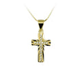Gold Plated Religious Silver Cross Pendant and Stones Pure 925 Silver Jewelry Cross Pendant