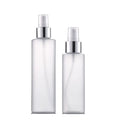 Mist Spray Bottle 100ML 150ML 200ML Frost Plastic PET Shiny Silver Collar Flat Shoulder Empty Refillable Cosmetic Packing Bottle