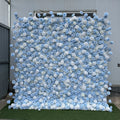 L-FW046 Wholesale Artificial Flower Wall Backdrop 8ft X 8ft Roll up Flower Wall Panel Wall Flowers Backdrop for Wedding Decor
