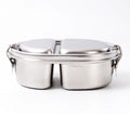 500ml Oval Stainless Steel Bento Boxes  Tiffin Carrier Stackable Lunch Box Set