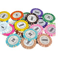 Professional 14g Texas Birdcage Casino Clay Ceramic Poker Chips Set