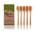 Eco-Friendly & Sustainable Mini Wood and Bamboo Coffee Spoons One Batch with Laser Christmas Pattern