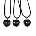 Hot Sale Wholesale Crystal Carvings Obsidian Heart Shape Pendant Stone Quartz for Decoration
