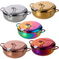 Modern Stainless Steel Tempura Fryer Pot with Thermometer Oil Filter 3.4L Capacity