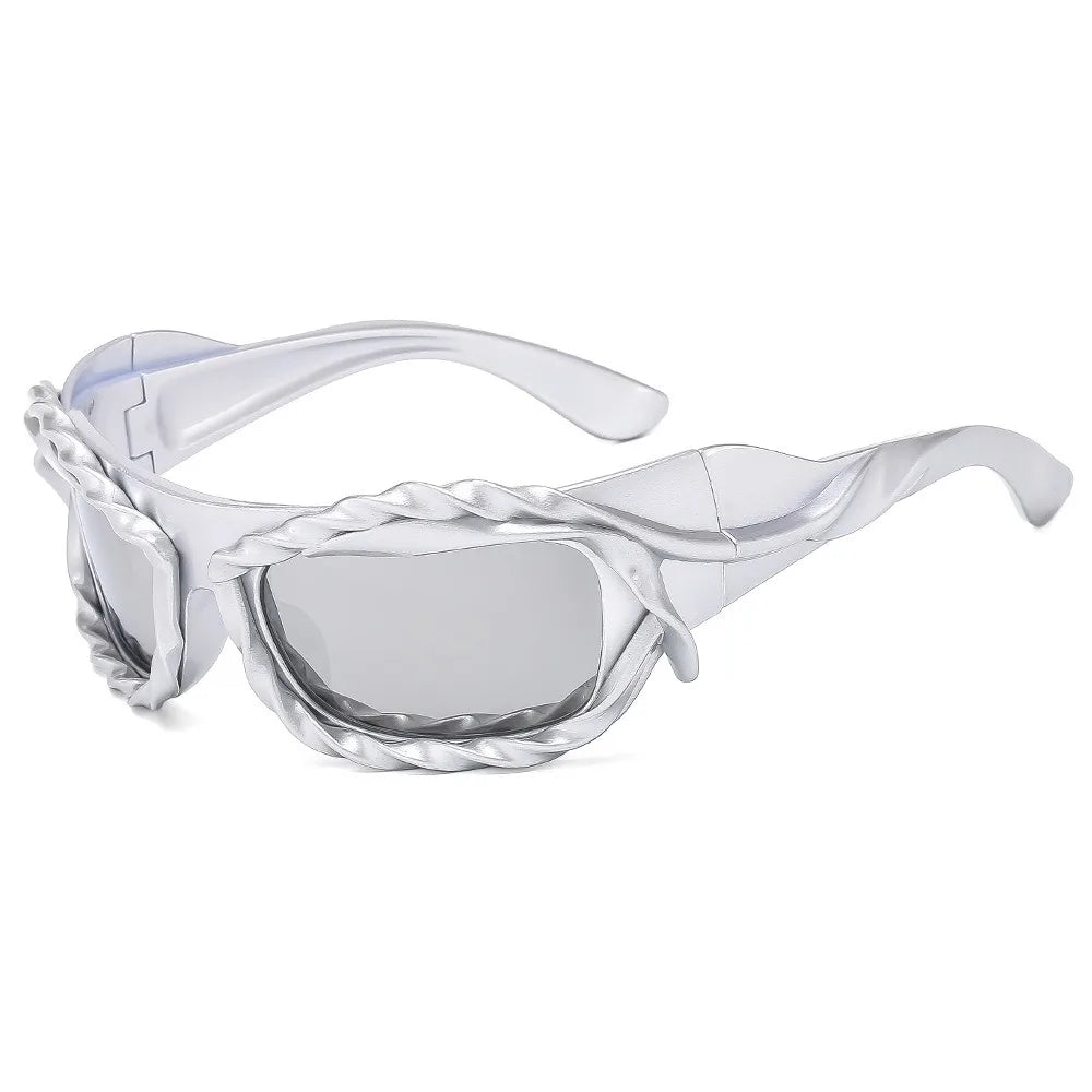 2024 Luxury Designer Hip-hop Uv400 Oversize Big Frames Party Outdoor Shades Y2k Cycling Steampunk Sports Sunglasses