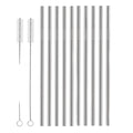 Easy-to-Clean Reusable Stainless Steel Straws Versatile Drinkware Accessories for Various Scenarios