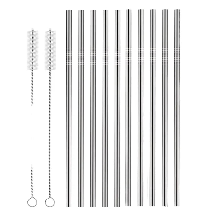 Easy-to-Clean Reusable Stainless Steel Straws Versatile Drinkware Accessories for Various Scenarios
