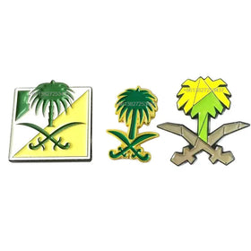Saudi Badge Brooch the Kingdom of Saudi Arabia Palm Tree Logo Metal Magnetic Badge Pin Manufacturer
