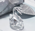 Diy Decorative Crystal Elements Giftware Present Crystal Glass Animal Double Swan Model