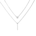 Wholesale Hot Selling New Style Temperament Square Flash Drill Double Clavicle Necklace for Women Jewelry Gifts Necklace