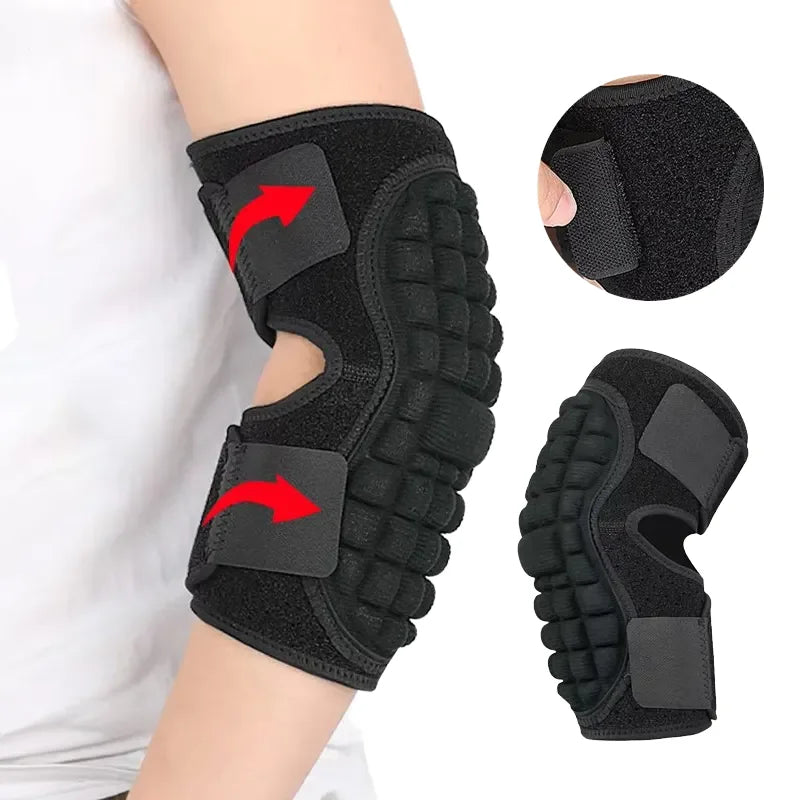 Thickened Honeycomb Elbow Pad Durable Nylon Compression Sleeve for Basketball Goalkeepers & Outdoor Sports Protection