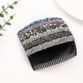 MIO Luxury Crystal Wedding Side Hair Comb With Pearl Vintage Shinny Rhinestone Hair Clip Plastic Teeth Hair Comb for Women