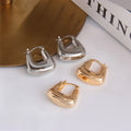 Wholesale European American Fashion Premium Titanium Hollow 18k Gold Plated Geometric Stainless Steel Earrings