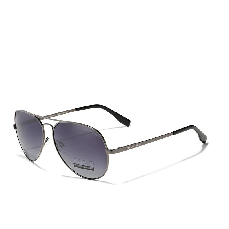 For KINGSEVEN 2024 New Polarized UV400 Sun Glasses Men and Women's Aluminum Mirror Shades Oculos De Sol 7735 Brand Sunglasses
