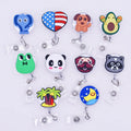 2026 Hot Selling Custom Metal Retractable Badge Reels Clip on ID Reel Holders Acrylic Flatback for Badge Reels