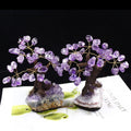 Natural Amethyst with Crystal Cluster Base for Home Decoration Handmade Amethyst Money Tree
