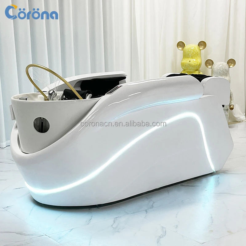 Electric Massage Water Circulation Head Spa Shampoo Bed Hair Salon Washing Chair