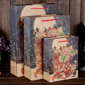 Unique Design Hot Selling Factory Christmas Packaging Designer Different Size of Paper Bag