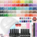 Private Labels MOBRAY Colors Gel Nail Polish Kit With Uv Nail Lamp Soak Off Gel Polishes Glitter Manicure Gel Uv Professionnel