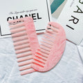 SICHER Wholesale Korean Candy Pink Square Straight Hair Comb Acetate Custom LOGO Wide Combs for Women
