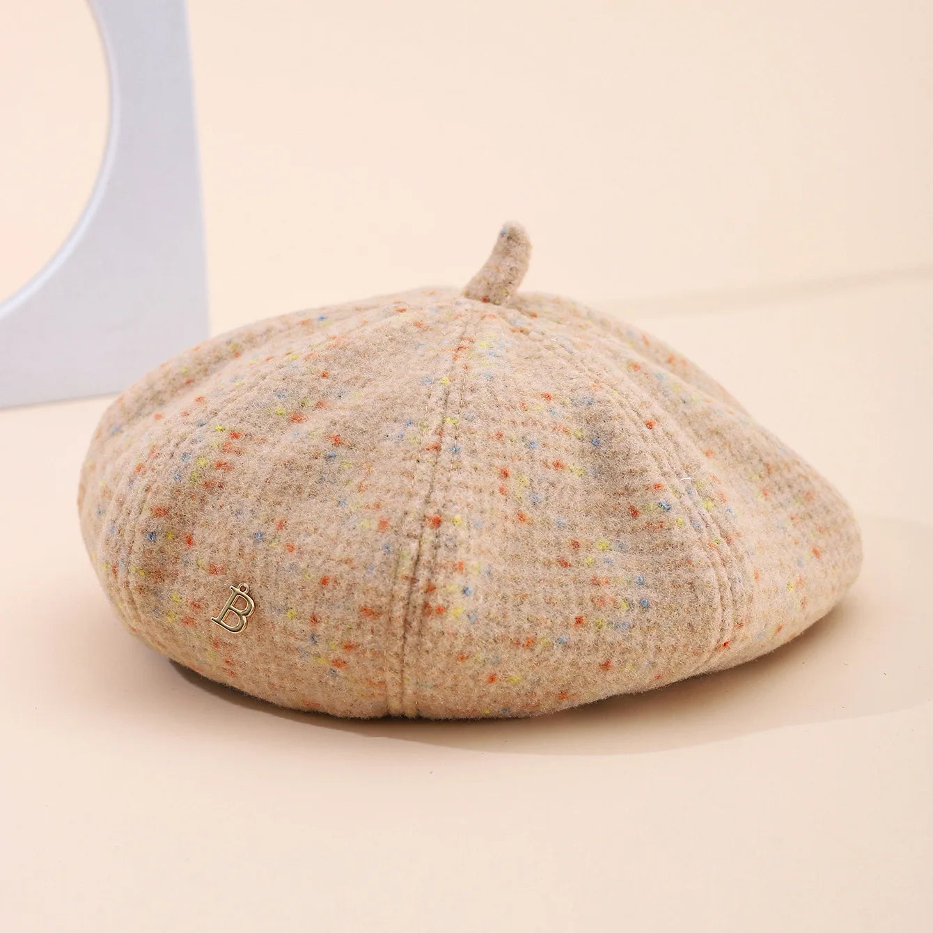 Face Slimming Mohair Lurex Knit Beret Autumn Winter Lazy Sweet Cool Women Hat Simple Versatile Artist Cap Warm Soft Headwear