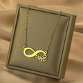 Elegant Love Figure 8 Pendant Necklace Unlimited Figure 8 Necklace 14K Gold Plated PVD Stainless Steel Necklace Gifts for Women