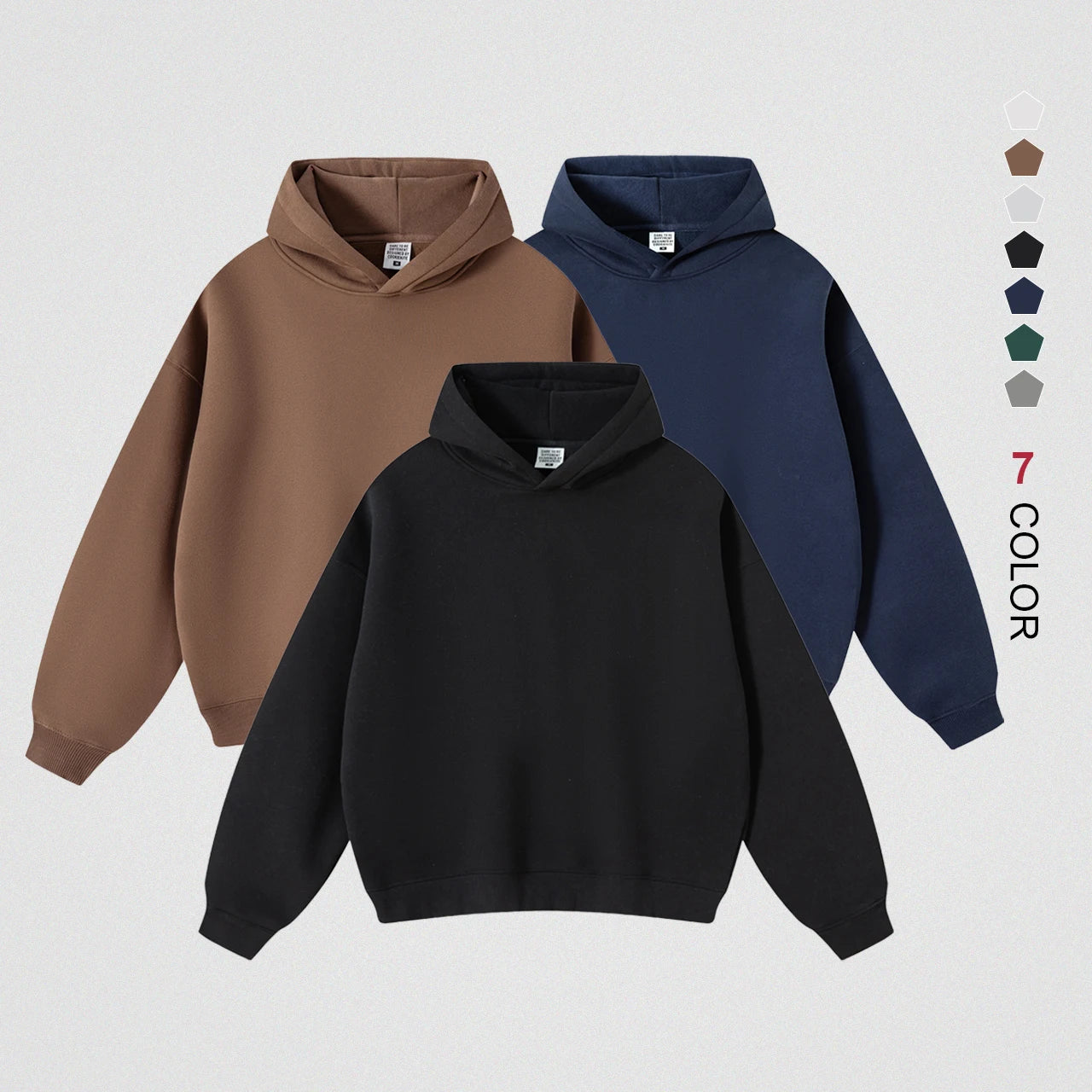Wholesale Custom Embroidery Printing Hoodies Heavyweight Blank Oversized Men's Hoodies