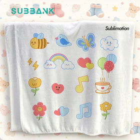Subbank Wholesale New White Custom Blank Printing Beach Bath Towel Sublimation Towel
