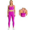 OEM Factory Ladies Gym Fitness Sports Clothes Custom Crothchless Leggings Workout Active Wear 2 Pcs Yoga Suit Set for Women