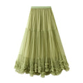 Boutique Wholesale 2026 Autumn New Oversized Hem Design Fashionable Mesh Sweet A-line Women's Skirt