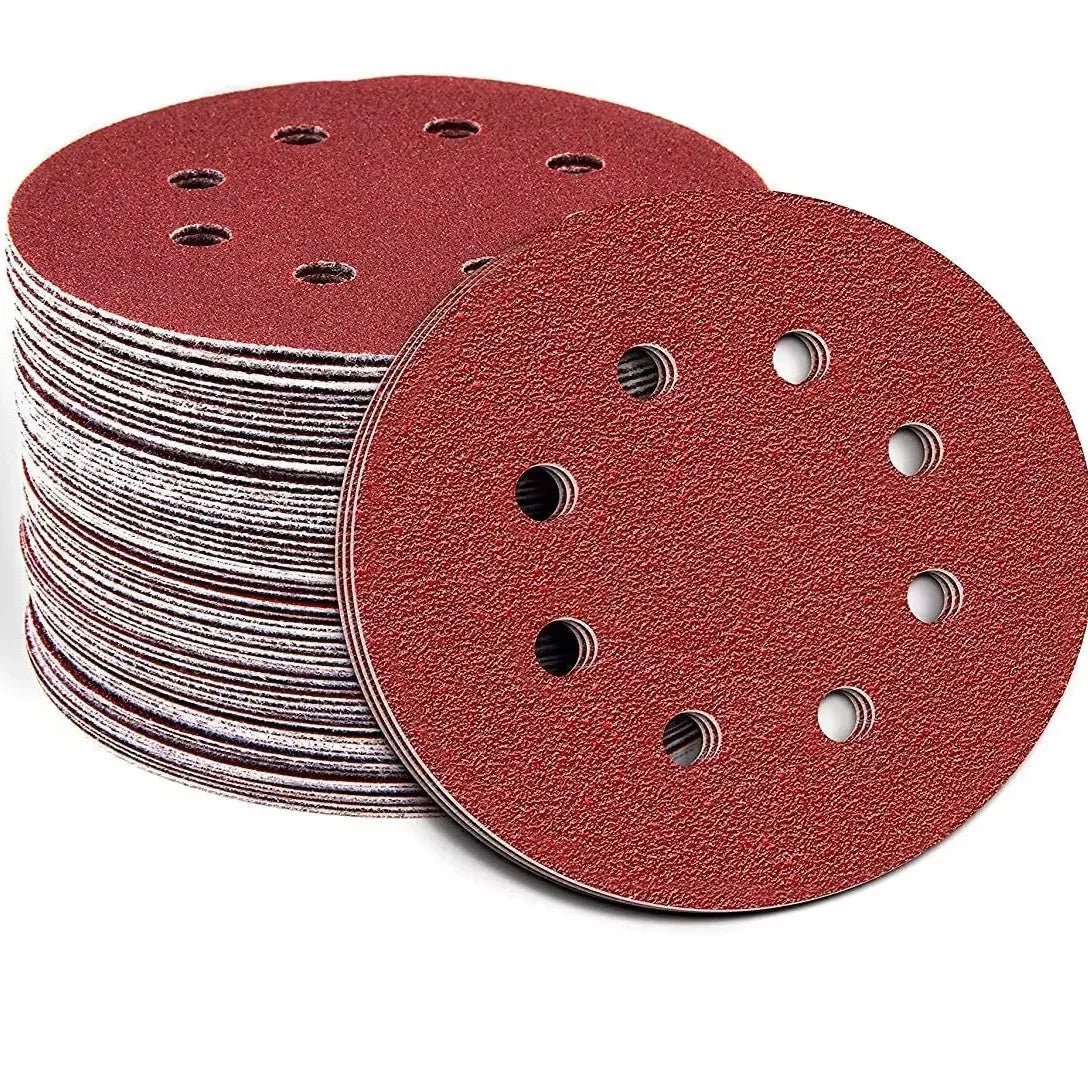 5-Inch Round Sanding Discs 60 Grit Hook Loop 8-Hole Orbital Sander Paper Abrasive Tools Category