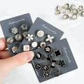 Button Brooch Set Imitation Pearl Rhinestones Pin Coat Clothes Accessories Gift Prevent Exposure Brooches for Women