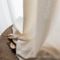 Japanese Style Living Room Soft Geometry Thick Voile Curtain White Cotton Sheer Curtains for Home Decoration