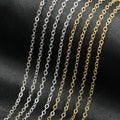 GP US 1.2mm 1.37mm 1.65mm 1.76mm Flat Cable Link Chain 14k Gold Filled Rose Gold Bulk Permanent Jewelry Chains Making Wholesale