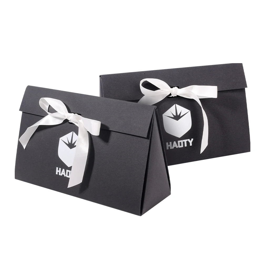 Black Art Paper Eco-Friendly Recyclable Custom Jewelry Packaging Shopping Bag 250gsm Coated Material for Supermarket Promotion