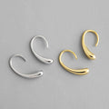 Vianrla Minimalist Teardrop Drop Hook Earrings in Sterling Silver Geometric Droplet Earrings