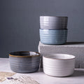 Bestselling Blue Active Glazed Ceramic Soup Bowl Oat Bowl Pet Rice Bowl Suitable for pet shops and pet owning families
