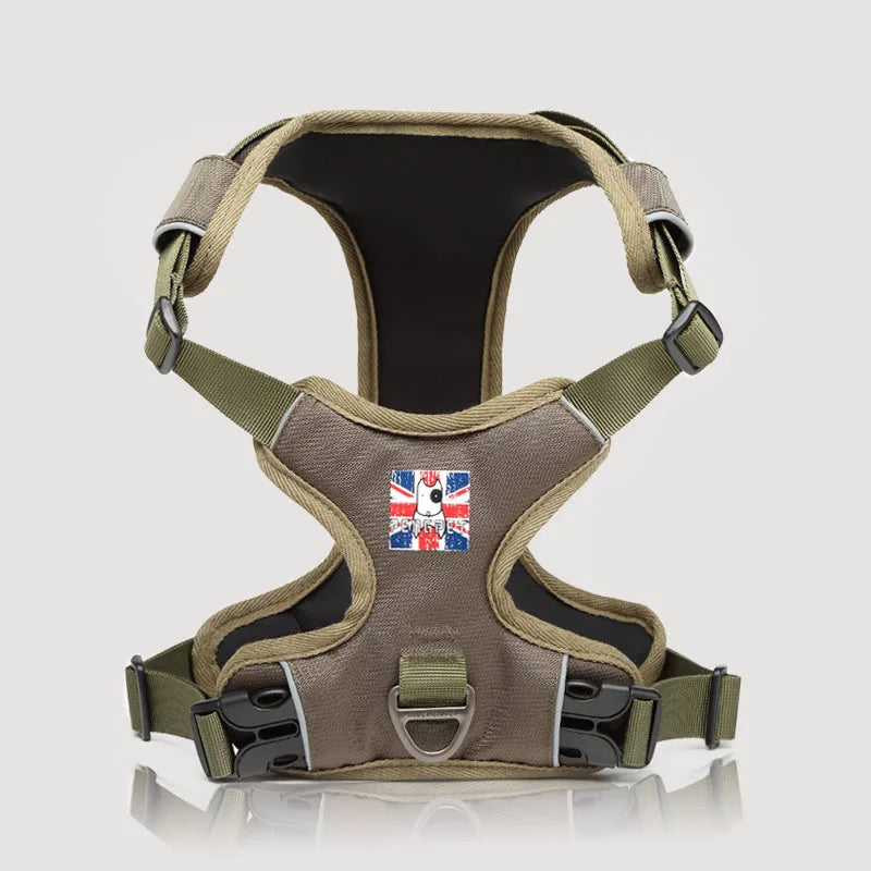 Luxury Personalized Simple Polyester Dog Harness for Medium/Large Dogs-Eco-Friendly & Customizable