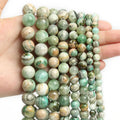 6/8/10/12mm AA Natural Stone Green Afghanistan Jade Beads Round Loose Spacer Beads for Jewelry Making DIY Bracelet Accessories