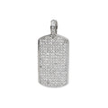 925 Silver Sterling Metal Moissanite Ice Out Jewelry Mens Dog Tags Pendant Necklace