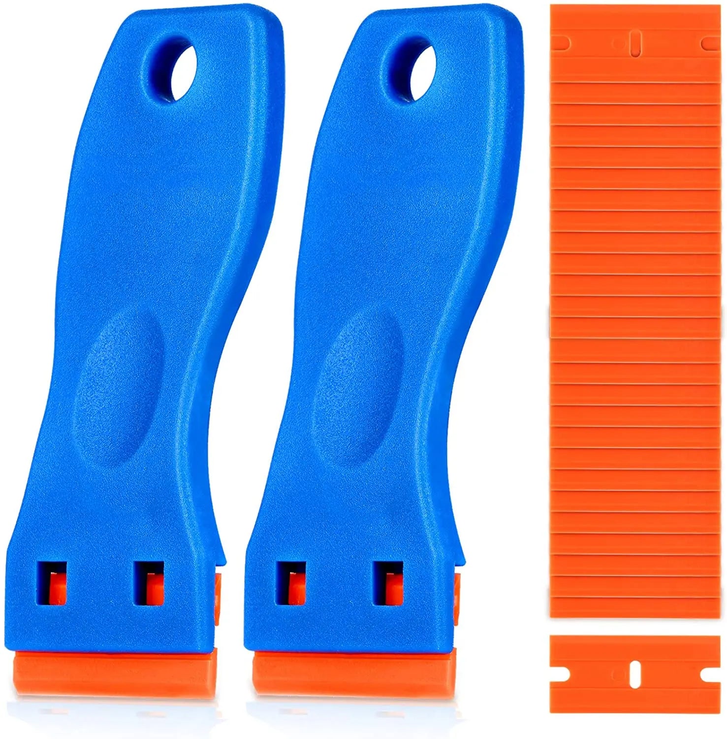 Plastic Razor Blade Cleaning Scraper Tool Remover with 100 Blades