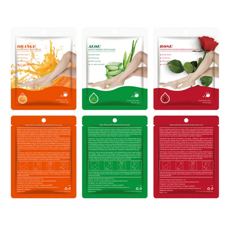 Private Label Foot Mask  Skin Care Peeling Smooth Natural Foot Hand Peel Mask