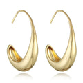 Wholesale 18K Gold Plated Classic Geometric Hoop Earrings Fashion Alloy Unisex