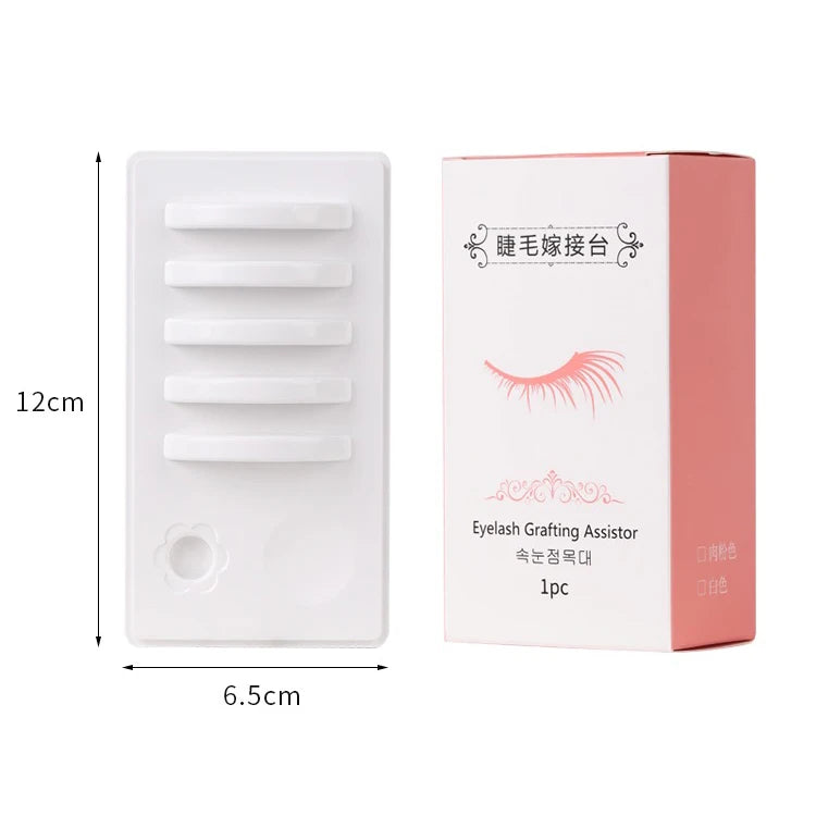 Dusproof Waterproof Acrylic Lash Holder Pallet Organizer with Glue Holder for Eyelashes & Tools
